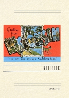 Vintage Lined Notebook Greetings from Wisconsin