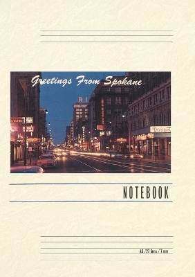 Vintage Lined Notebook Greetings from Spokane