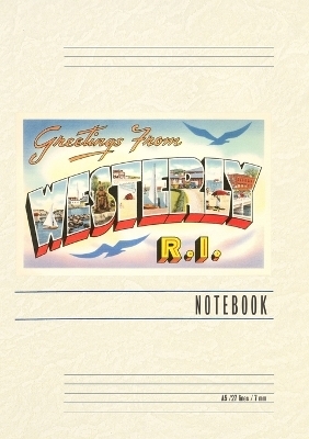 Vintage Lined Notebook Greetings from Westerly