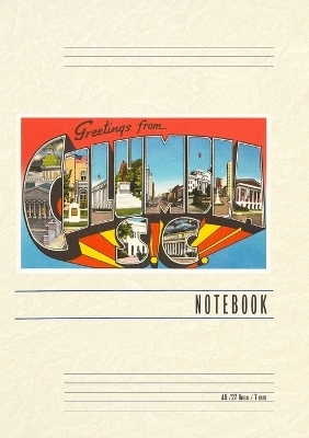 Vintage Lined Notebook Greetings from Columbia