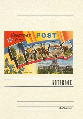 Vintage Lined Notebook Greetings from Post, Texas