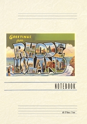 Vintage Lined Notebook Greetings from Rhode Island