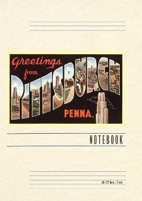 Vintage Lined Notebook Greetings from Pittsburgh, Pennsylvania