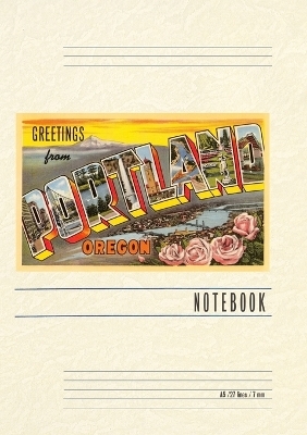 Vintage Lined Notebook Greetings from Portland