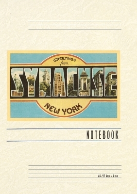 Vintage Lined Notebook Greetings from Syracuse, New York