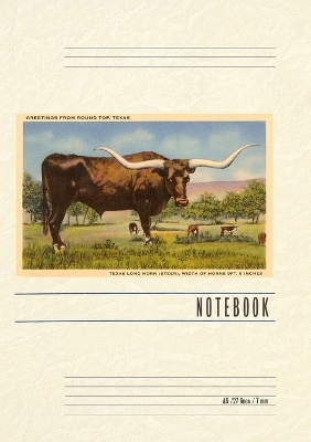 Vintage Lined Notebook Greetings from Round Top