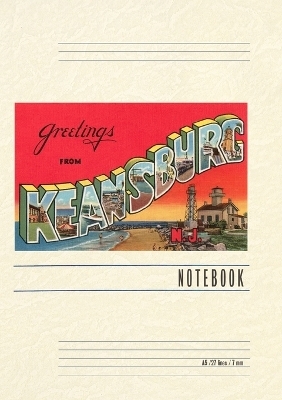 Vintage Lined Notebook Greetings from Keansburg, New Jersey