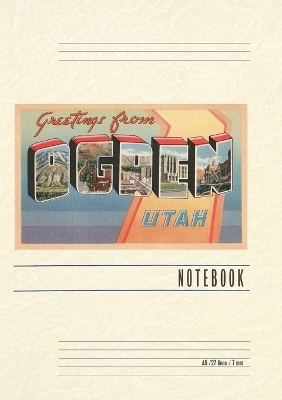 Vintage Lined Notebook Greetings from Ogden, Utah