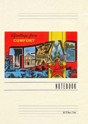 Vintage Lined Notebook Greetings from Comfort, Texas