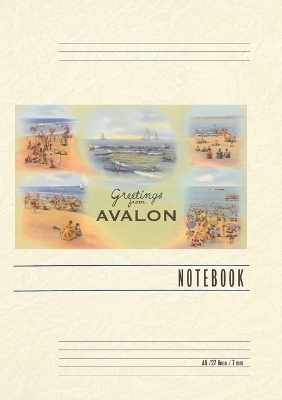 Vintage Lined Notebook Greetings from Avalon, New Jersey