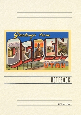 Vintage Lined Notebook Greetings from Ogden, Utah