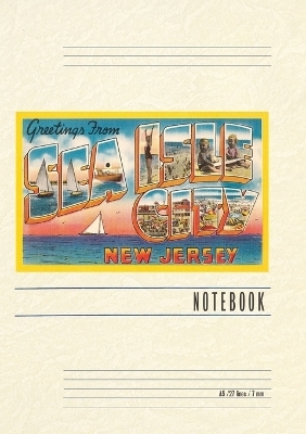 Vintage Lined Notebook Greetings from Sea Isle City, New Jersey