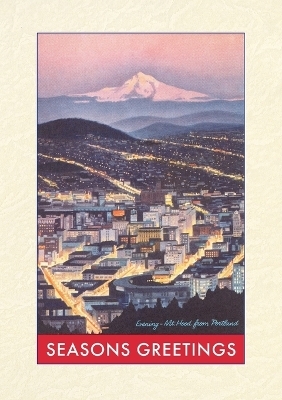 Vintage Lined Notebook Seasons Greetings, Mt. Hood from Portland