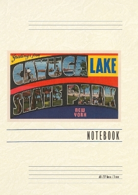 Vintage Lined Notebook Greetings from Cayuga Lake State Park, New York