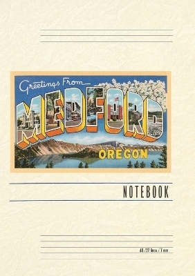 Vintage Lined Notebook Greetings from Medford