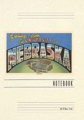 Vintage Lined Notebook Greetings from the University of Nebraska