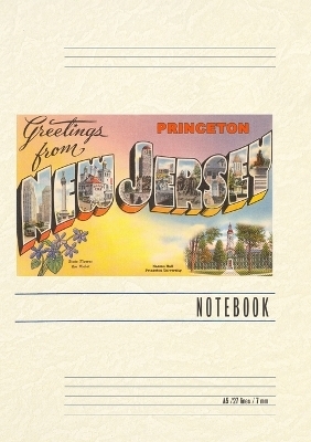 Vintage Lined Notebook Greetings from Princeton, New Jersey