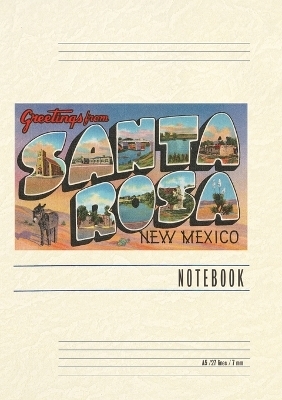 Vintage Lined Notebook Greetings from Santa Rosa, New Mexico