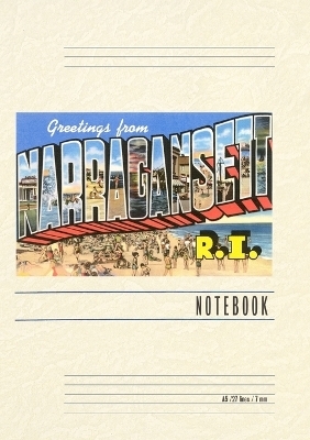 Vintage Lined Notebook Greetings from Narragansett