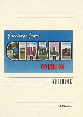 Vintage Lined Notebook Greetings from Girard