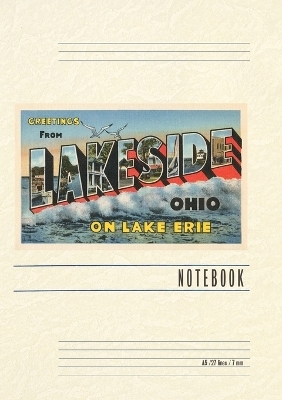 Vintage Lined Notebook Greetings from Lakeside