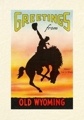 Vintage Lined Notebook Greetings from Old Wyoming, Bronco