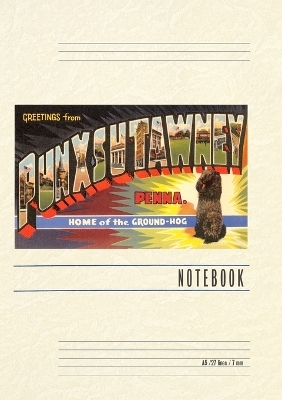 Vintage Lined Notebook Greetings from Punxsutawney, Pennsylvania