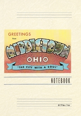 Vintage Lined Notebook Greetings from Middletown