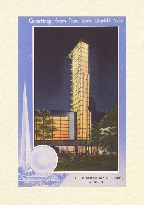 Vintage Lined Notebook Greetings from New York World's Fair, Tower of Glass