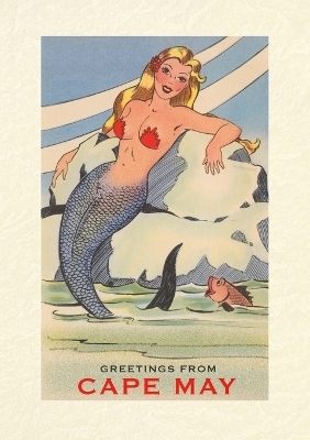 Vintage Lined Notebook Greetings from Cape May, Mermaid