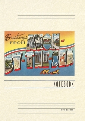 Vintage Lined Notebook Greetings from Avon by the Sea, New Jersey