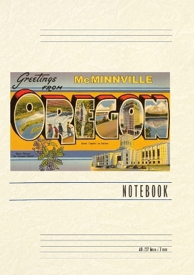 Vintage Lined Notebook Greetings from McMinnville, Oregon