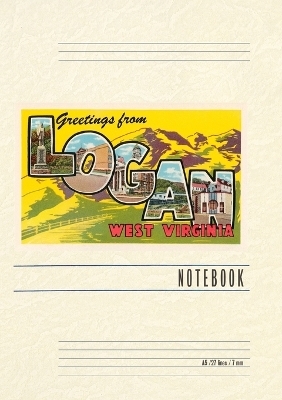 Vintage Lined Notebook Greetings from Logan, West Virginia