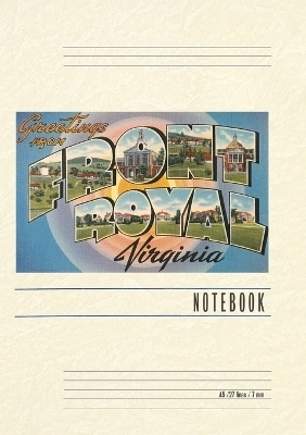 Vintage Lined Notebook Greetings from Front Royal