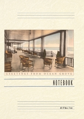 Vintage Lined Notebook Greetings from Ocean Grove, New Jersey, Veranda