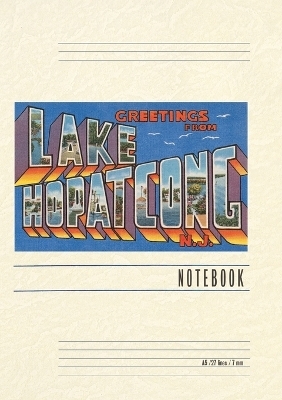 Vintage Lined Notebook Greetings from Lake Hopatcong, New Jersey