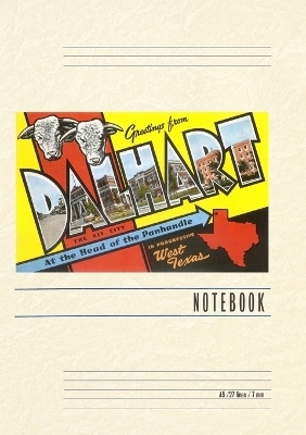 Vintage Lined Notebook Greetings from Dalhart, Texas