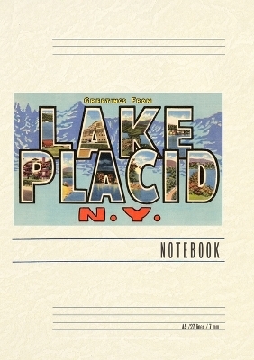 Vintage Lined Notebook Greetings from Lake Placid, New York