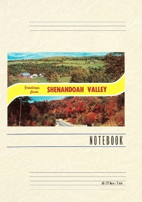 Vintage Lined Notebook Greetings from Shenandoah Valley