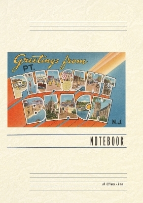 Vintage Lined Notebook Greetings from Pt. Pleasant Beach, New Jersey