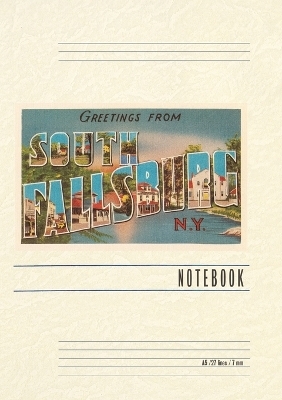 Vintage Lined Notebook Greetings from South Fallsburg, New York