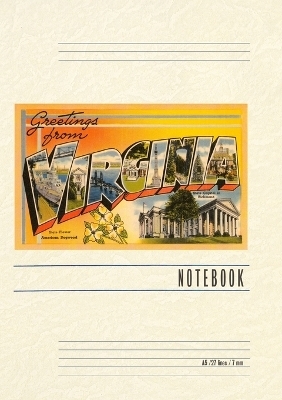 Vintage Lined Notebook Greetings from Virginia