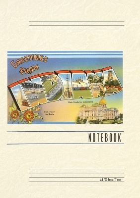 Vintage Lined Notebook Greetings from Indiana