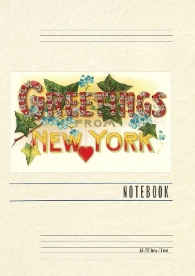 Vintage Lined Notebook Greetings from New York