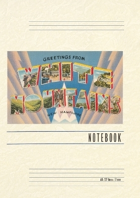 Vintage Lined Notebook Greetings from White Mountains