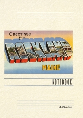 Vintage Lined Notebook Greetings from Rockland