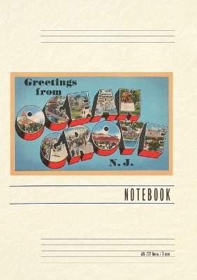 Vintage Lined Notebook Greetings from Ocean Grove, New Jersey