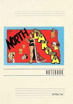 Vintage Lined Notebook Greetings from North Dakota