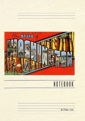 Vintage Lined Notebook Greetings from Washington