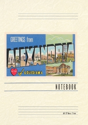 Vintage Lined Notebook Greetings from Alexandria, Louisiana